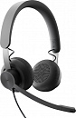 Наушники с микрофоном Logitech Zone Wired UC черный матовый 1.9м накладные USB оголовье (981-000875)