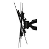 [P55] Универсальное наклонно-поворотное настенное крепление Wize Pro P55 для 32"-55"+ дисплеев, Max VESA 400x400 мм, наклон +15/-5°, поворот 180°, вра