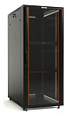 Шкаф серверный Hyperline (TTB-4281-AS-RAL9004) напольный 42U 800x1000мм пер.дв.стекл задн.дв.спл.стал.лист 800кг черный 910мм 2055мм IP20 сталь