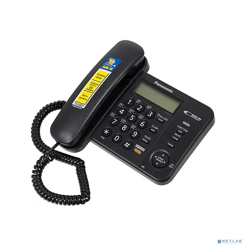 Panasonic KX-TS2358RUB (черный) {АОН,Caller ID,ЖКД,блокировка набора,выключение микрофона,кнопка "пауза"}