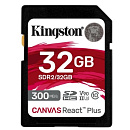SecureDigital 32GB Kingston SDHC, UHS-I Class U3 V90, чтение: 300Мб/с, запись: 260Мб/с <SDR2/32GB>
