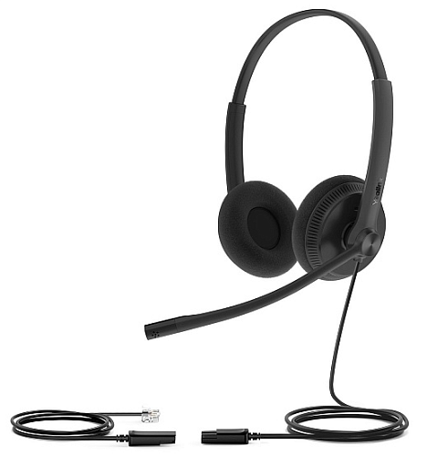 Гарнитура YEALINK YHS34 Lite Dual Дуо, Проводная, HD звук, QD, RJ9, шт