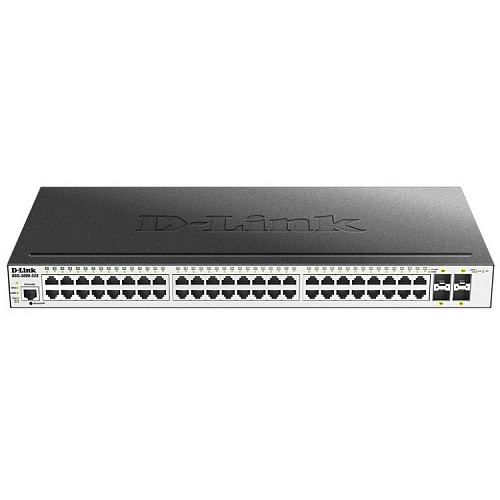 Коммутатор D-Link SMB D-Link DGS-3000-52X/B2A Управляемый L2 с 48 портами 10/100/1000Base-T и 4 портами 10GBase-X SFP+