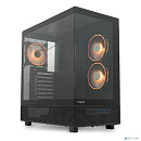 Case HSPD F710, Panoramic Mid Tower, Black, TG, 0.5 SPCC, 3x120mm ARGB (FN027) E-ATX, ATX, mATX, mITX 185/395/270mm 2x2.5", 1x3.5", 7xPCI 2xUSB-A 3.0