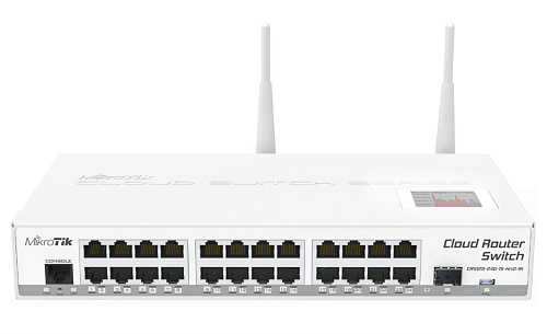 Коммутатор MIKROTIK [CRS125-24G-1S-2HnD-IN] CRS125-24G-1S-2HnD-IN 24 Gigabit Ethernet, 1 SFP, Wi-Fi