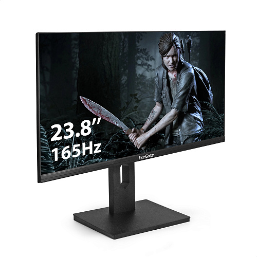 Монитор игровой 165 Гц 23.8" ExeGate Combat EV2407C (VA LED Grade A+, FHD, 1920x1080@165Гц, 16:9, 250cd/m2, 3000:1, 178°/178°, 1ms, Speakers, HDMI, Di