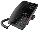 Отельный SIP-Телефон Fanvil H4W, 2 SIP-акк., POE, БП в комп., 1x100 Mbps, Wi-Fi 6, Чёрный, 5 прог. клав. (незначительное повреждение коробки)