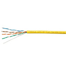 Cabeus UTP-4P-Cat.5e-SOLID-YL Кабель витая пара UTP (U/UTP), категория 5e, 4 пары (24 AWG), одножильный, PVC нг(А)-LS, желтый (305 м)