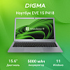 Ноутбук Digma EVE 15 P418 Celeron N4020C 4Gb eMMC128Gb Intel UHD Graphics 600 15.6" IPS FHD (1920x1080) Windows 11 Home Multi Language 64 grey space W