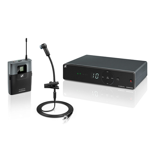 Sennheiser XSW 1-908-B Инструментальная РЧ-система, 614-638 МГц, 10 каналов, настольный приёмник, поясной передатчик, конденсаторный микрофон на гибко
