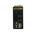 Управляемый коммутатор c 2 слотами 100/1000Base-X SFP , 4 портами 10/100Base-T(X) PoE (разъем RJ45), два входа питания 48 В пост.