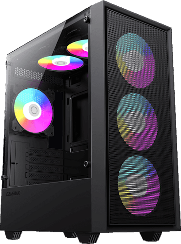 Компьютерный корпус mATX, без блока питания/ Gamemax STORM BK mATX case, black, w/o psu, w/1xUSB3.0+2xUSB2.0, Combo Audio, w/1x12cm FRGB rear fan