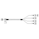 Кабель Amphenol RHS36-4395, HDmSAS SFF8643 -to- 4*SATA, Crossover, 75cm