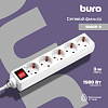 Сетевой фильтр Buro 500ZP-3 3м (5 розеток) белый (коробка)