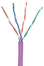 Кабель Кабель TWT UTP, 4 пары, Кат.5e, нг(А)-LS, IEC 60332-3, 305 метров, фиолетовый