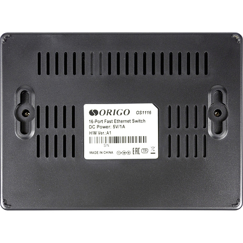 Коммутатор ORIGO Коммутатор/ Unmanaged Switch 16x100Base-TX, plastic case