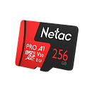 Netac P500 Extreme PRO 256GB MicroSDXC V30/A1/C10 up to 100MB/s, retail pack with SD Adapter