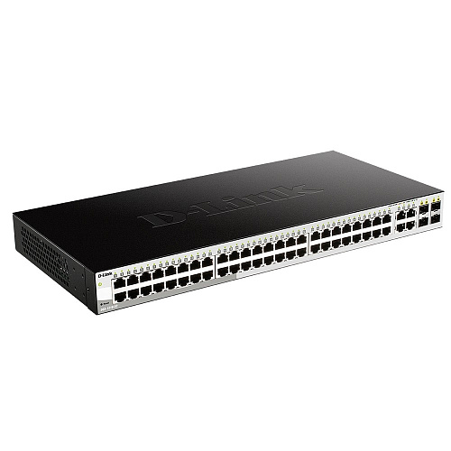 Коммутатор D-Link SMB D-Link DGS-1210-52/FL2A Управляемый L2 с 48 портами 10/100/1000Base-T и 4 комбо-портами 100/1000Base-T/SFP