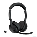 Наушники с микрофоном Jabra Evolve2 55, Link380c MS Stereo черный накладные BT оголовье (25599-999-899)
