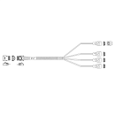 Кабель Amphenol RSL38-1277 Cable Slimline SASx4 (SFF8654) -to- 4 SATA (7pin) , 100 Ohm, (6G), 100CM