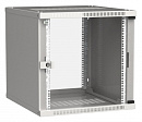 Шкаф коммутационный ITK Linea WE (LWE3-09U66-GF) настенный 9U 600x600мм пер.дв.стекл направл.под закл.гайки 50кг серый 550мм 16.8кг 200град. 450мм IP2