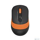 Мышь A4Tech Fstyler FG10S черный/оранжевый оптическая (2000dpi) silent беспроводная USB для ноутбука