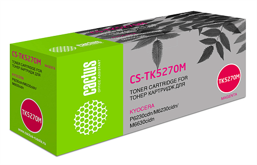 Cactus CS-TK5270M TK-5270M пурпурный (6000стр.) для Kyocera Ecosys P6230cdn/M6230cidn/M6630cidn