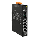 Коммутатор 4 x PoE+ 10/100/1000TX, 1 x Комбопорт 10/100/1000TX, слот для SFP-модуля, металлический корпус