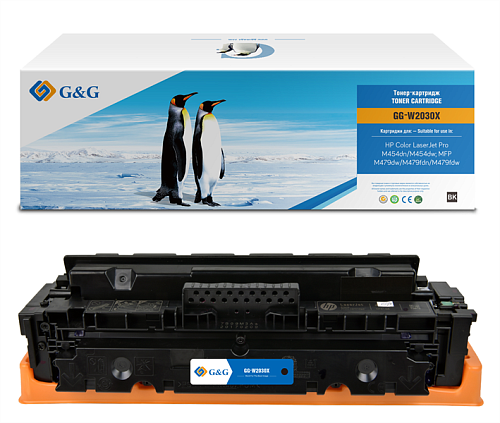 Cartridge G&G 415X для HP CLJ M454/M479, с чипом (7 500стр.), черный (аналог W2030X)