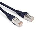 Кабельная сборка Hyperline PC-LPM-STP-RJ45-RJ45-C5e-1M-LSZH-BK Патч-корд F/UTP, экранированный, Cat.5е (100% Fluke Component Tested), LSZH, 1 м, черны