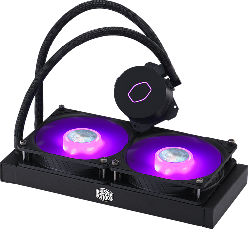 Система охлаждения/ Cooler Master MasterLiquid ML240L V2 RGB (210W, 240mm, RGB, fans: 2x120mm/62CFM/27dBa/1800rpm, 1700/1200/115X/2066/2011-V3/2011