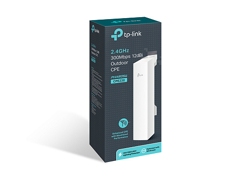 Точка доступа TP-Link Внешняя точка доступа/ Outdoor 2.4GHz 300Mbps CPE, 30dBm, 2T2R, 12dBi directional antenna, 2 10/100Mbps LAN ports, IPX5, Passive PoE