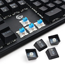 Клавиатура игровая Gembird KB-G550L {USB, бирюзовый металлик, переключатели Outemu Blue, 104 клавиши, подсветка 7 цветов 20 режимов, FN, кабель тканев