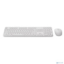 Клавиатура + мышь Rapoo X260S клав:белый мышь:белый USB беспроводная