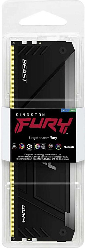 Память оперативная/ Kingston 32GB 2666MT/s DDR4 CL16 DIMM FURY Beast RGB