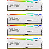 Память оперативная/ Kingston 64GB 5200MT/s DDR5 CL40 DIMM (Kit of 4) FURY Beast White RGB XMP