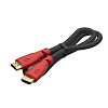 Кабель Greenconnect GCR HDMI 2.0, 1.5m, красные конн, HDR 4:2:2, Ultra HD, 4K 60 fps 60Hz/5K*30Hz, 3D, AUDIO, 18.0 Гбит/с, 28/28 AWG, 3 X экран (HM301)