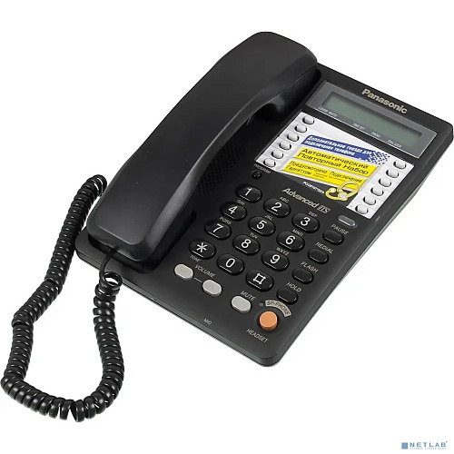 Panasonic KX-TS2365RUB (черный) {16-зн ЖКД, однокноп.набор 20 ном., автодозвон, спикерфон }