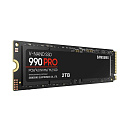 Твердотельный накопитель SSD Samsung 990 PRO Black M.2 2280 MZ-V9P2T0BW 2TB Client PCIe Gen4x4 with NVMe, 3D TLC, 7450/6900, IOPS 1400K/1550K