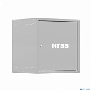 NTSS Шкаф настенный телекоммуникационный NTSS LIME 9U 550х450х500мм, 2 профиля 19, дверь сплошная металл, боковые стенки несъемные, разобранный, серый