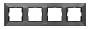 Рамка Panasonic Arkedia Slim WNTF08042DG-RU 4x горизонтальный монтаж пластик дымчатый (упак.:1шт)