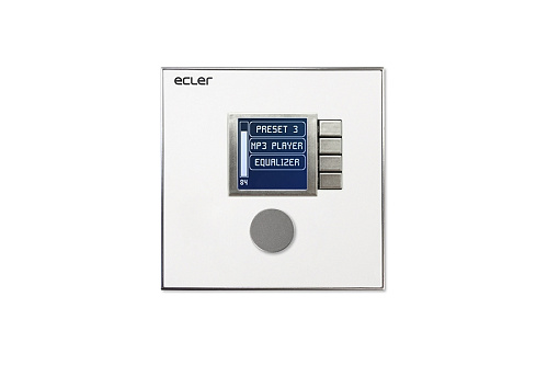 Настенная панель ECLER [WPNETEX] цифровая, совместима с EclerNet. LCD-экран, регулятор, 4 функциональные клавиши с дополнительными возможностями прогр