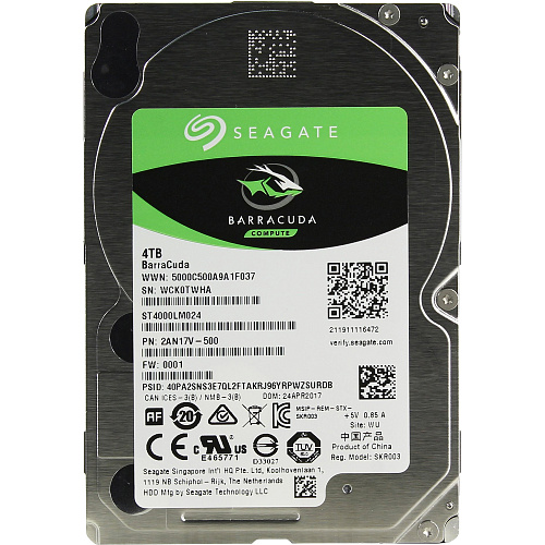 Жесткий диск/ HDD Seagate SATA 4Tb 2.5"" 15mm 5400 128Mb 1 year warranty