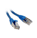 Кабельная сборка Hyperline PC-LPM-STP-RJ45-RJ45-C5e-1M-LSZH-BL Патч-корд F/UTP, экранированный, Cat.5е (100% Fluke Component Tested), LSZH, 1 м, синий