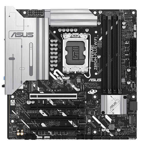 Материнская плата ASUS PRIME Z890M-PLUS WIFI LGA1851 mATX 4xDDR5 4xPCIEx16 3xM.2 USB-C DP HDMI 2.5GLAN Wi-Fi 7