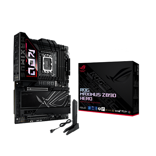 Материнская плата Asus ROG MAXIMUS Z890 HERO Soc-1851 Intel Z890 4xDDR5 ATX AC`97 8ch(7.1) 5Gigabit + 2.5Gigabit Ethernet RAID+HDMI