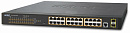 Коммутатор Planet коммутатор/ IPv4, 24-Port Managed 802.3at POE+ Gigabit Ethernet Switch + 2-Port 100/1000X SFP (300W)