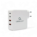 Cablexpert Зарядное устройство 100Вт GaN, QC3.0/PD, 2xUSB, 2xType-C, белый (MP3A-PC-48)