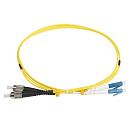 Кабельная сборка Hyperline FC-D2-9-FC/UR-LC/UR-H-1M-LSZH-YL Патч-корд волоконно-оптический (шнур) SM 9/125 (OS2), FC/UPC-LC/UPC, 2.0 мм, duplex, LSZH,