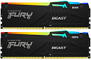 Память оперативная/ Kingston 16GB 5200MT/s DDR5 CL40 DIMM (Kit of 2) FURY Beast RGB XMP